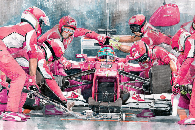 artist impression Pitstop by Yuriy Shevchuk. https://fineartamerica.com/profiles/yuriy-shevchuk